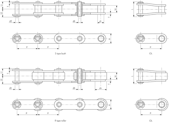 ANSI Double Pitch SS HP Chain